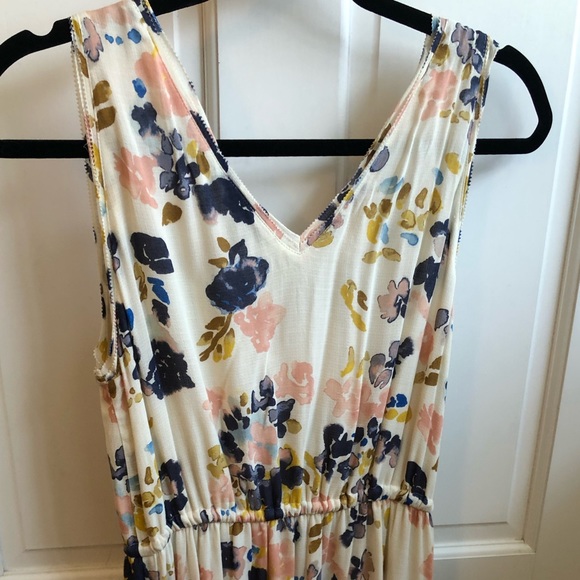 Lucky Brand Maxi Dress Floral Print Muted Size 6 - Picture 6 of 6
